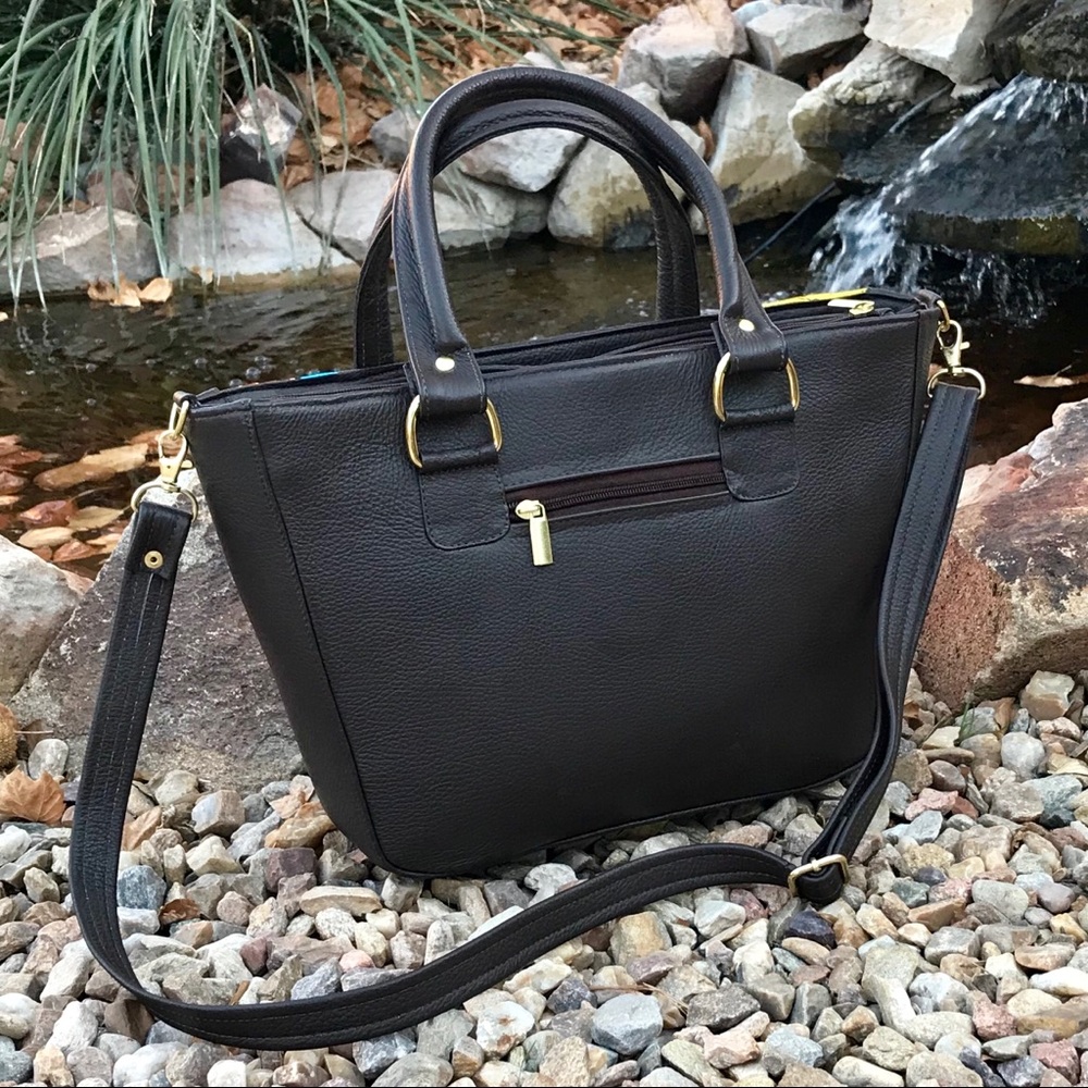 Mexican genuine leather bag- Floral Handbag - Picture 3 of 5